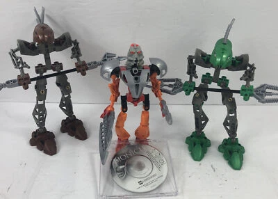 LEGO RETIRADO Bionicle 3 LOTE Toa Nuva 8572 Lerahk 8589 Panrahk 8587 con Mini CD ROM Foto 1 de 4