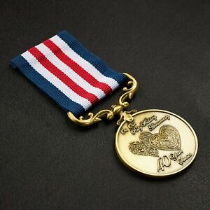 Our 40th Ruby Wedding Anniversary Bravery/Service Medal. Gift/Present. Bronze
