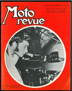 MOTO REVUE n° 1818 JOHNNY HALLYDAY photo couverture + page intérieure 24-12-1966 - Picture 1 of 3