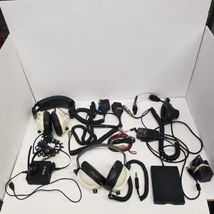 Vintage Audio Headset & Mics Lot of 4 Plus Accessories, Trucking, Radio, LOOK - Picture 1 of 15