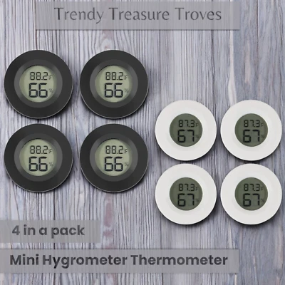 4 Pack 2025 Digital Thermometer Humidity Indoor LCD Hygrometer Room Temperature - image 1 of 4