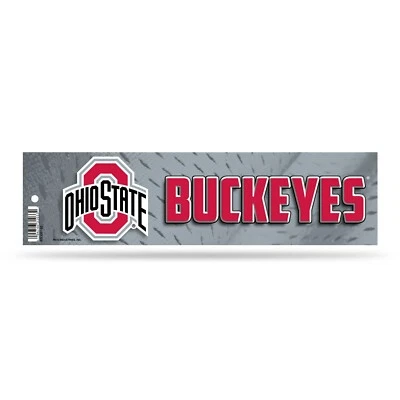 Ohio State Buckeyes Bumper Sticker NEW!! 3 x 11 Inches Free Shipping! Gray - Image 1 of 2