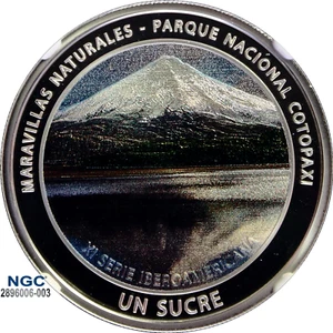 2017 Ecuador S1S Ibero-American Series Parque Nacional Cotopaxi NGC PF 69 UC - Picture 1 of 16