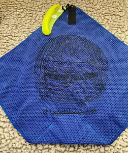 Flightowel Disc Golf Towel Microfiber Cloth Yellow Fob, Blue Cloth, KING VIP - Picture 1 of 3