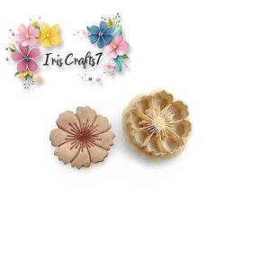 Flower 40 polymer Clay Cutter - Earring Making - Cookie Cutter - Picture 1 of 6