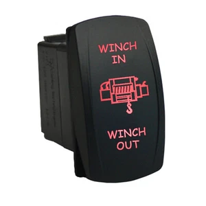 Wippschalter 653RM 12 Volt WINDE IN WINDE OUT Momentarlaser LED rot - Bild 1 von 1