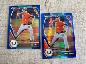 2021 Panini Prizm Draft Picks #PDP171 Jake Smith two Blue Parallels Ships Fast⚾️