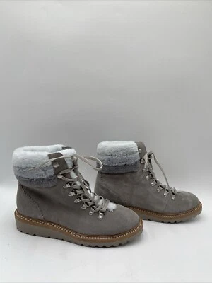 Splendid Evita Women’s Suede Faux Fur Hiking Boots Grey Size 8.5M - Image 1 of 4
