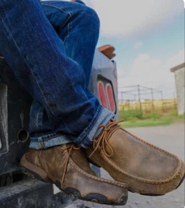 Twisted X The Original Chukka Boots Driving Mocs MDM0003 Bomber Brown Size 11.5M - Picture 1 of 11