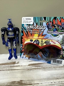 BANDAI Saban's BEETLEBORGS Metallic BLUE STINGER 6" Action Figure & Sunglasses - Picture 1 of 6