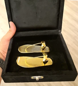 Goldene Sandalen von König Tutanchamun - 24K vergoldet - Bild 1 von 4