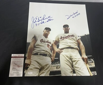 Boog Powell and Frank Howard Signed 16x20 Photo Orioles Senators JSA￼ - Image 1 of 3