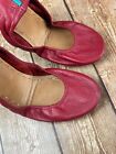 Tieks By Gavrieli Leather Ballet Flats Red Women's Size 8 with bag