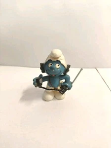 Puffo con Radio CB Antenna. Lunga cod.20143 Peyo Schleich Anno 1982 W.Germany - Foto 1 di 6