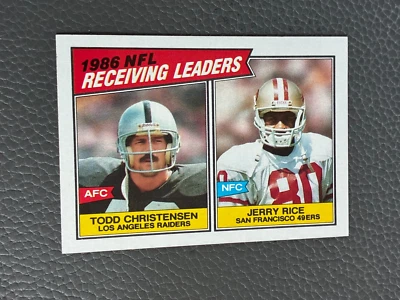 1987 Topps #228 Receiving Leaders Jerry Rice- Todd Christensen - Image 1 of 2
