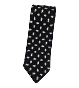BOTTEGA VENETA Men's Wool Silk Necktie LUXURY Tie Blue Geometric W:3.7" EUC - Picture 1 of 4