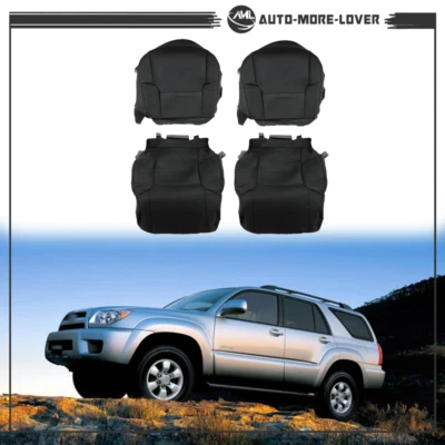 Front Left Right Seat Covers For Toyota 4Runner 2003 2004-2009 Leather Black - Image 1 of 4