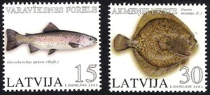 Latvia 2004 (09) Fishes - Trout - Turbot - Picture 1 of 1