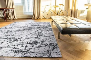 9215 COSMIC WHITE Mad Men Stellar collection - High Quality Abstract Modern Rugs - Picture 1 of 9