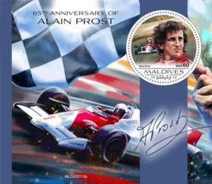 Maldivas - Piloto de carreras Alain Prost 2020 - Hoja de recuerdo de sello - MLD200113b - Imagen 1 de 1
