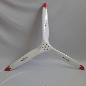 Used Biela Carbon Fiber 26x14 Triple Blade RC Propeller, white with red end tips - Picture 1 of 7