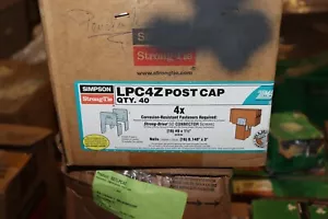 Case of 40 - Simpson Strong-Tie Galv Steel Z-Max 18 Ga 4" X 4" Wood Post Beam Ca - Picture 1 of 3