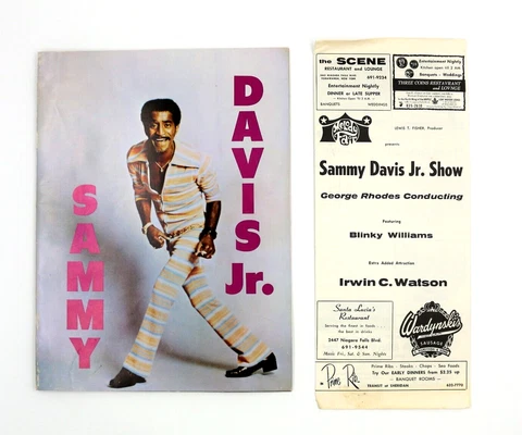 Sammy Davis, Jr. 1970's Signed Autographed Program book & Melody fair Ad article Cover