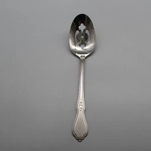 Oneida Stainless Flatware - MORNING BLOSSOM Slotted Serving Spoon -  CANADA NEW - Picture 1 of 2