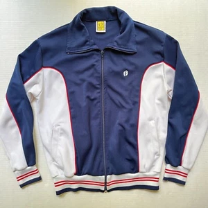 Chaqueta De Colección Hang Ten Cremallera Completa Para Hombre XL Azul Marino Rojo Blanco Juegos Olímpicos EE. UU. Patín Años 70 - Imagen 1 de 9