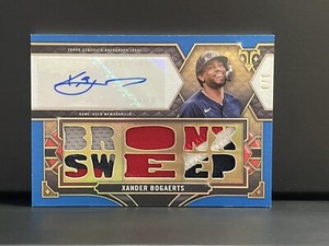 2022 TOPPS TRIPLE THREADS XANDER BOGAERTS RELIC AUTO 1/3 RED SOX 