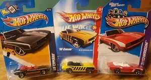 Hot Wheels '69 Chevy Camaro Red & Black & Yellow Bumblebee Lot of 3 1:64 New - Picture 1 of 12