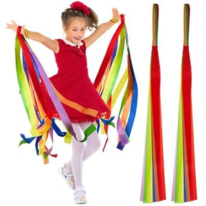 12 Pcs Rainbow Dance Ribbons Ribbon Dance Streamers for Girls Rainbow Decorat... - Picture 1 of 6