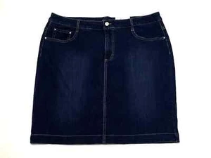 Charter Club Women's Size 16 Lyon Wash Blue Denim Skirt - Picture 1 of 8