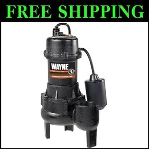 1/2 HP Cast Iron Submersible Sewage Pump with Piggyback Float Switch - 6200 GPH - Picture 1 of 9