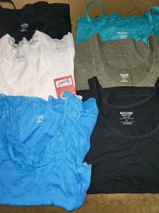 VERSCHIEDENE 6 Maurice Mossimo BH Tanktops Spitze Spaghetti Damen L XL - Bild 1 von 6