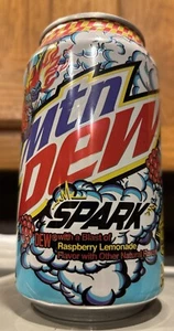 Full Mountain Dew Mtn Dew SPARK 12oz Can Raspberry Lemonade Old Logo Dew Can - Picture 1 of 4