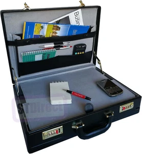Executive erweiterbare Herren Kunstleder Attaché Case Aktentasche Tasche Businesstasche - Bild 1 von 8