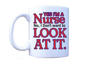 Ja, ich bin eine Krankenschwester, nein, ich will nicht suchen, lustige Tasse, Kaffeetasse, Geschenk für Krankenschwester - Bild 1 von 9