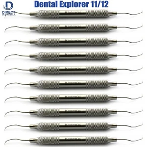 Periodontal Explorer 11/12 Set Of 10 Dental Sickle Diagnostic Double Ended Probe - Picture 1 of 5