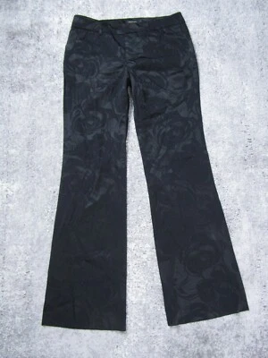 Pantalones Womyn Mujer 8 Negro Vestido Floral Pantalones Florales Flojos Trabajo Formal Bootcut Foto 1 de 4