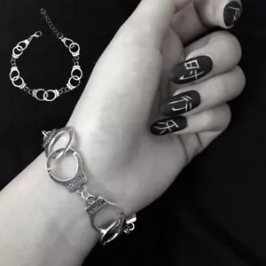 Mode Punk Freiheit Handschellen Armband Liebhaber Paar Kette Armreif SchmuckRS$r - Bild 1 von 4
