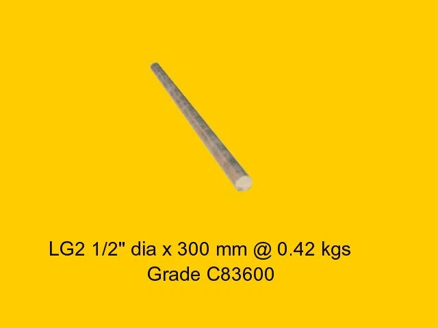 LG2 ( Gunmetal ) Bronze 1/2" dia x 300 mm -Steam-Mill-Lathe-Model-Weld-OG - image 1 of 1