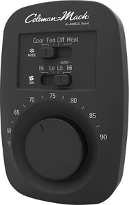Genuino Coleman 9420-351 (7330G3351) OEM Analógico Termostato de Pared Calor Enfriamiento Negro - Imagen 1 de 1