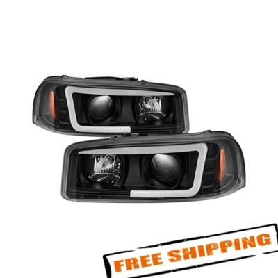 Faros proyectores Spyder Light Bar DRL (negro) para GMC Sierra/Yukon 1999-2007 Foto 1 de 4
