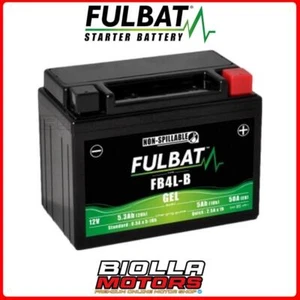 FB4L-B BATTERIA FULBAT A GEL 12V 5AH MOTO SCOOTER QUAD CROSS YB4L-B 42550916 - Foto 1 di 5