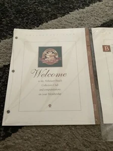 Anheuser-Busch STEINS SAMMLERCLUB MITGLIEDSCHAFT CLUB BINDERSEITEN - Bild 1 von 4