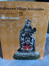 New ListingDepartment 56 Halloween Village Accessory Cursed Fountain 4020271 Spooky Snow