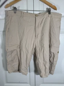 Sean John Mens Cargo Short Size 38 beige linen blend - Picture 1 of 7