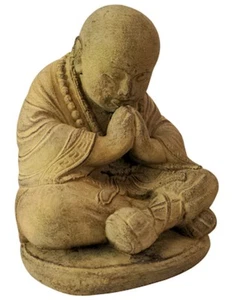 Statue de Moine Bouddhiste en Pierre 25cm | Import - Imagen 1 de 7