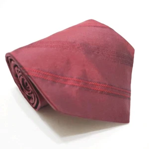 Carlo Visconti Men's Silk Necktie Red Stripe Pattern Jacquard Fabric 56x4" - Picture 1 of 5
